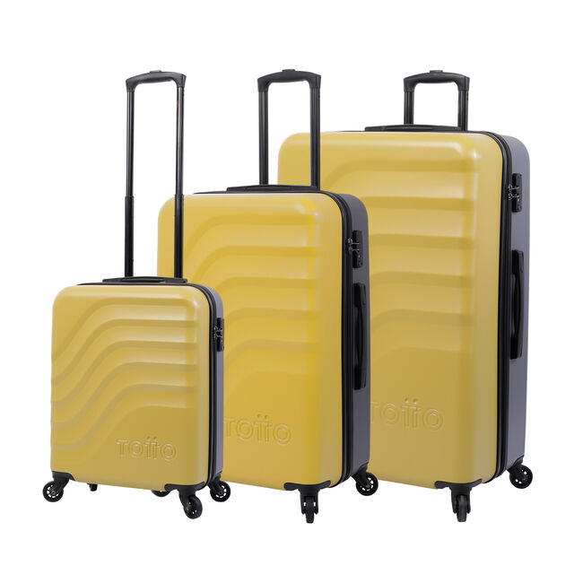Juego de maletas trolley Amarillo - Bazy